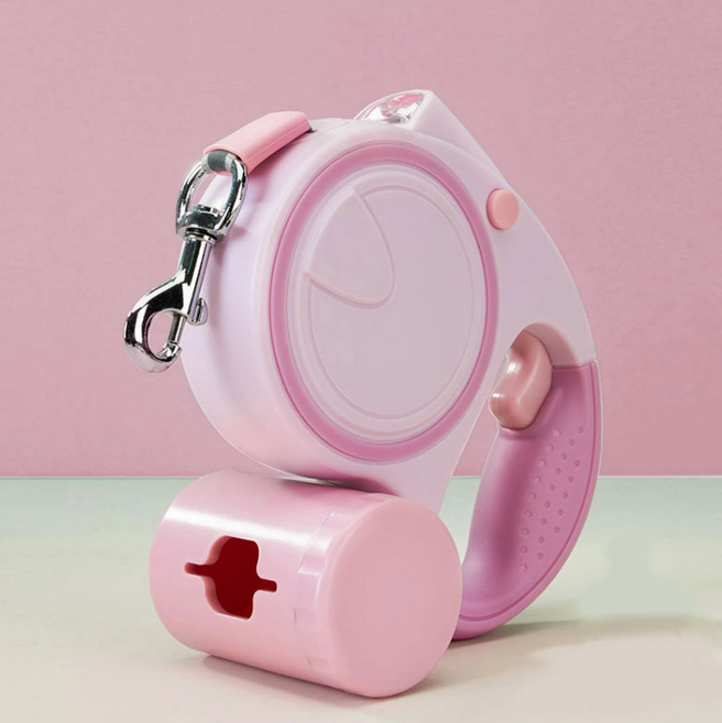 카르노코리아 반려동물 파스텔 멀티 자동줄, 핑크, 1개