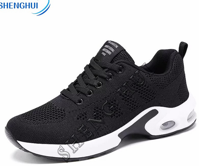 SHENGHUI여성 에어쿠션 메쉬슈즈 5CM 키높이 우븐 운동화 통기성 메쉬 경량 런닝화SH7*9LW