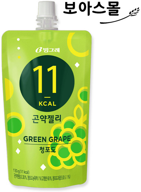 빙그레 곤약젤리 청포도, 130g, 15개
