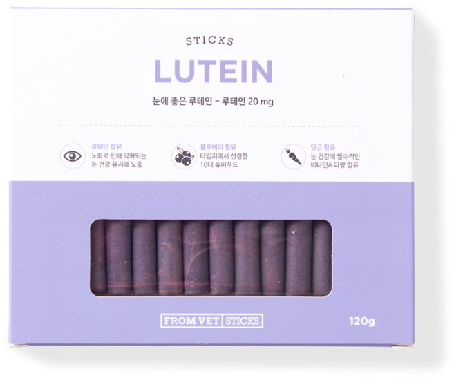 프롬벳 반려동물 순수스틱 루테인 영양제, 120g, 눈물개선/눈건강, 1개
