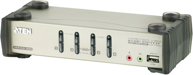 ATEN 宏正 CS1734B 4埠 USB 2.0 KVMP 多電腦切換器, 1個