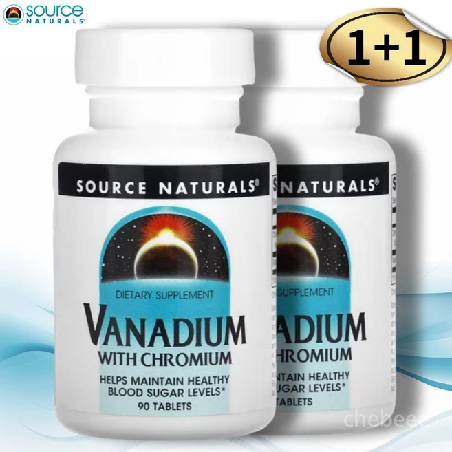 소스내추럴스 크롬 크로뮴 바나듐 바나디움 90캡슐 2병 Vanadium, 90정 - 쿠팡