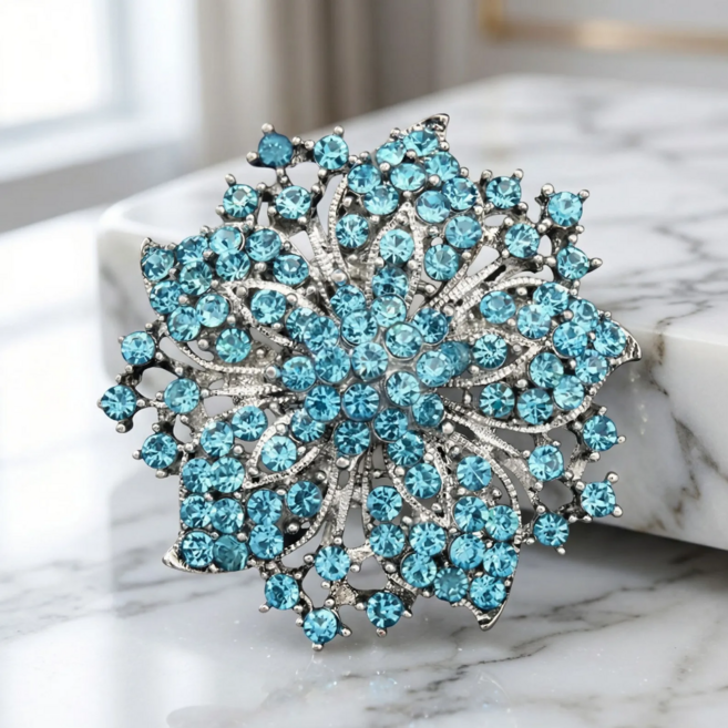 유누엔 빈티지 액세서리 큐빅 브로치