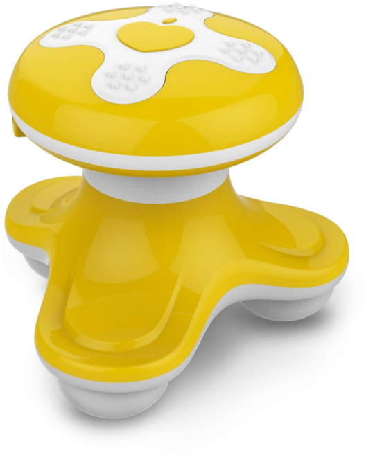 문어발 USB 미니 마사지기 건전지 호환 안마기, 옐로