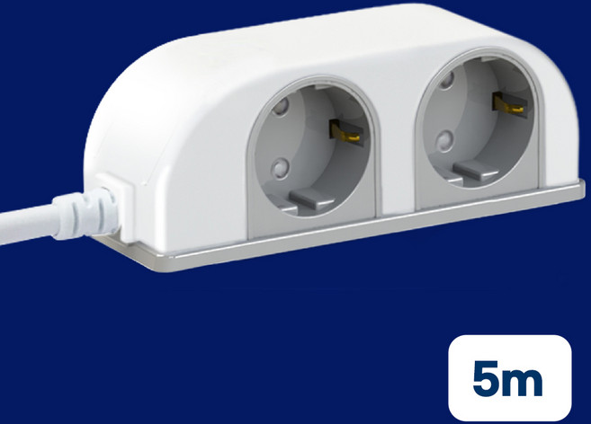 현대일렉트릭 방수방진 멀티탭, 3구, 5M, 1개