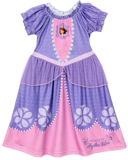 디즈니 공주 원피스 드레스 아동 여아 유아 잠옷 세트 파자마 파티 실내복 소피아신형_반팔