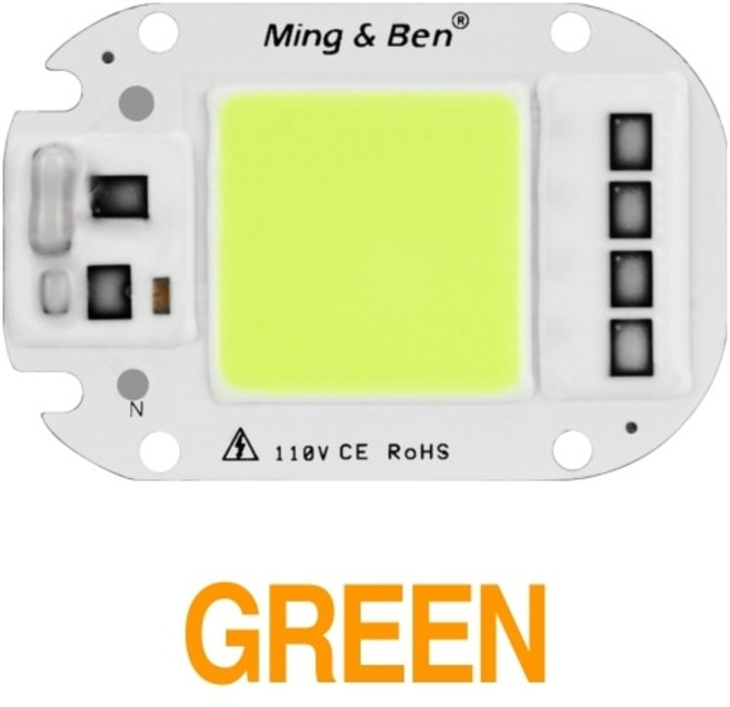 LED COB LChip 20W 30W 50W AC 110V 220V Smart IC Beads For DIY Grow 투광 조명 전구 데이 화이트 콜드, [02] Green, [03] 30W 220v, 1개