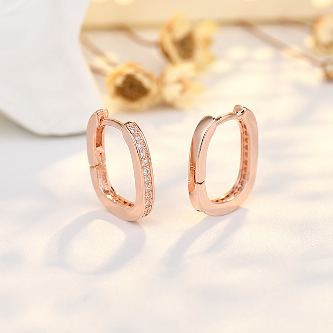 Ramlove 14k 도금 인스타 스타일 U자형 심플 귀걸이 CJR-SSZ011