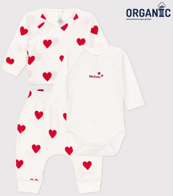 쁘띠바또 오가닉 하트 3PC 세트 NTY41NS11F RD