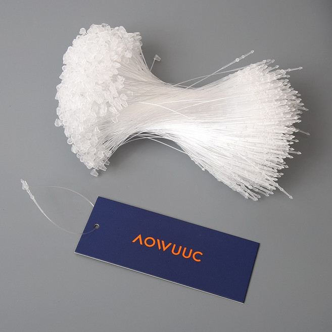 드림팩토리 기본 플라스틱 택끈 라벨끈 상표끈, 2000개, 투명