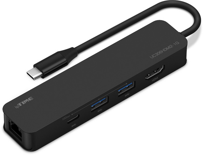 아이피타임 USB 멀티허브 UC306HDMI2-1G, 1개, 블랙