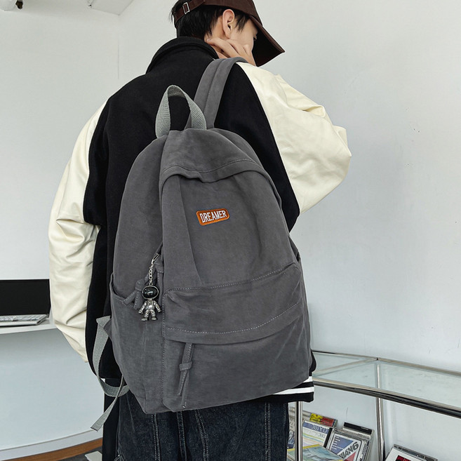 드리머 캔버스 남녀공용 데일리 백팩 키링포함