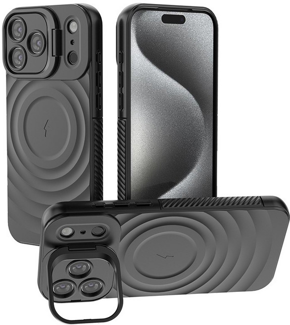 iPhone 17 水波紋鏡頭支架磁吸保護殼