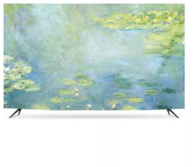 명화 티비 가리개 덮개 커버 모니터 TV 75인치 65인치 패브릭 티비, 23) 모네 수련-42인치, 3세트