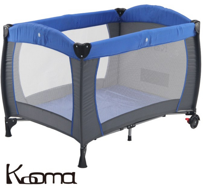 Kooma 安全嬰兒遊戲床, 藍色, 灰色