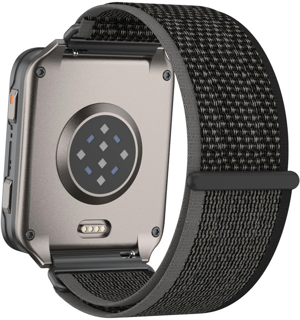 24mm 소프트 나일론 루프 밴드 통기성 스포츠 스트랩 Garmin Venu X1 퀵 릴리스 밴드 코로스 노매드 APEX 4 46mm 워치밴드, 블랙 그레이