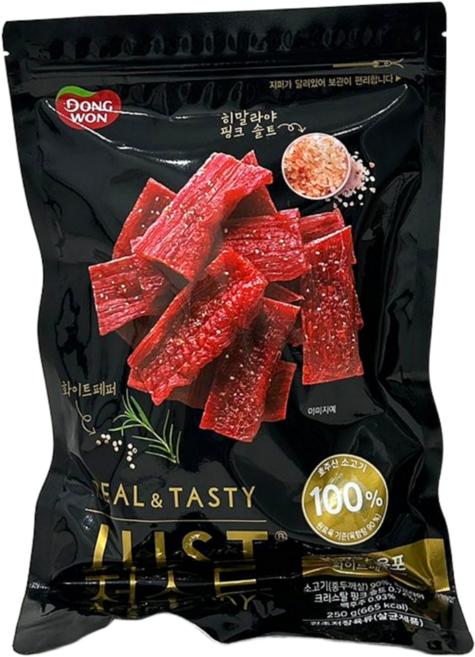 동원 저스트 소고기 육포 250g (화이트 페퍼) 코스트코, 1개
