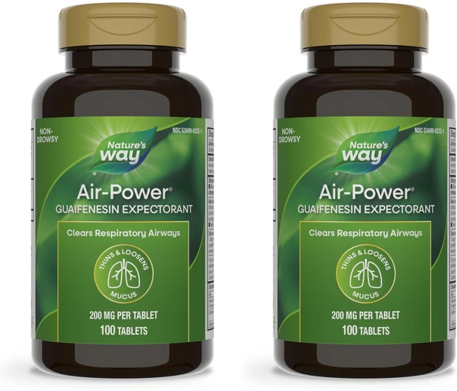 구아이페네신 거담제 네이쳐스웨이 Air-Power 200mg, 2개, 100정 - 쿠팡