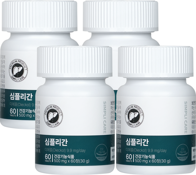 심플리케어 심플리간 간영양제, 60정, 4개