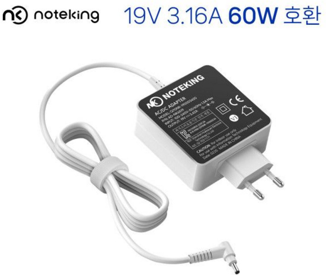 삼성 PA-1600-96 AD-6019A 19V 3.16A 호환 노트북 충전기 어댑터 외경 3.0mm, 삼성 PA-1600-96 AD-6019A 19V 3.1, 1개