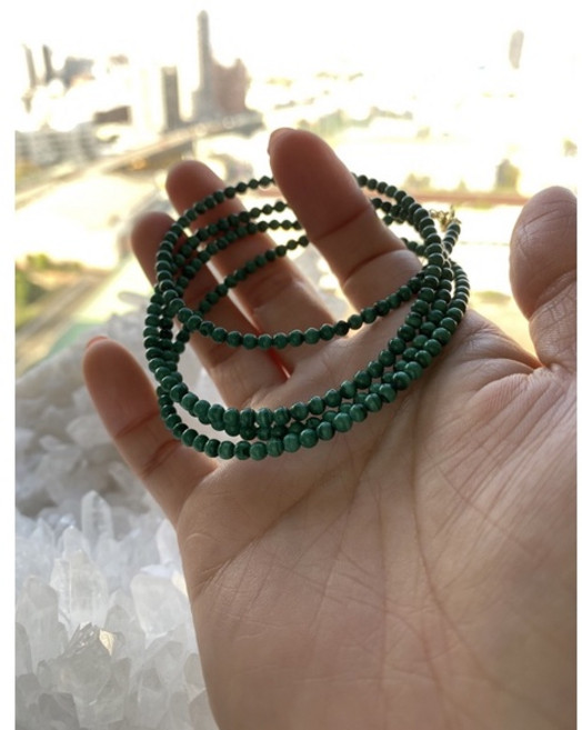 石之靈Soul Stone 孔雀石腰鍊 5mm珠徑 無優無染無燒無膠無油, 孔雀石腰鍊,5mm, 1個