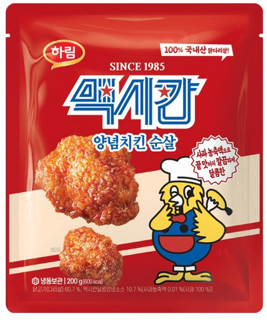 맥시칸 양념치킨 순살, 3개, 200g