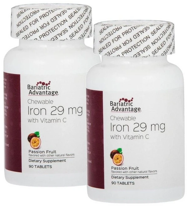 바리아트릭 어드밴티지 철분 29mg 패션프룻 츄어블 Bariatric Advantage Chewable Iron Passion Fruit, 2개, 90정 - 쿠팡