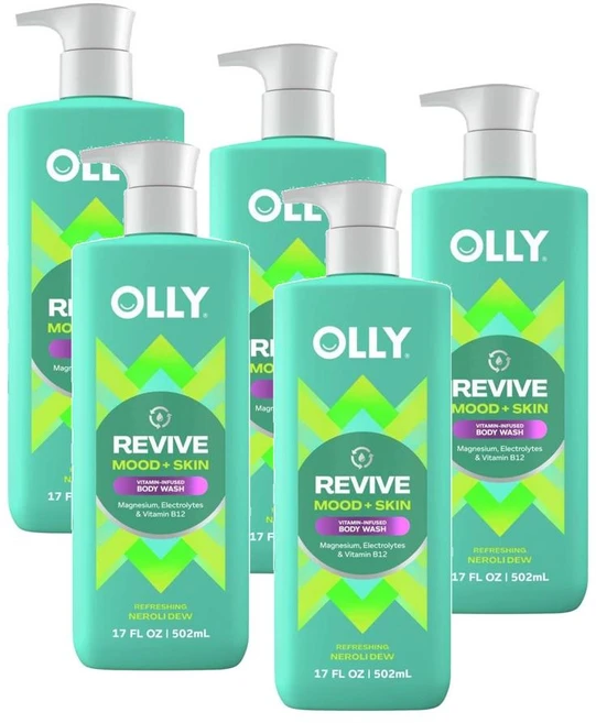 올리 리바이브 무드 스킨 마그네슘 전해질 비타민B12 함유 바디워시 OLLY Revive Mood+skin Bodywash, 5개, 502ml - 쿠팡
