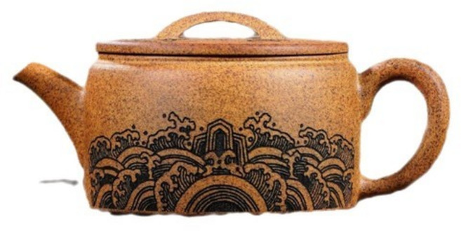 柴燒宜興紫砂茶壺 漢瓦壺 觀滄, 1個