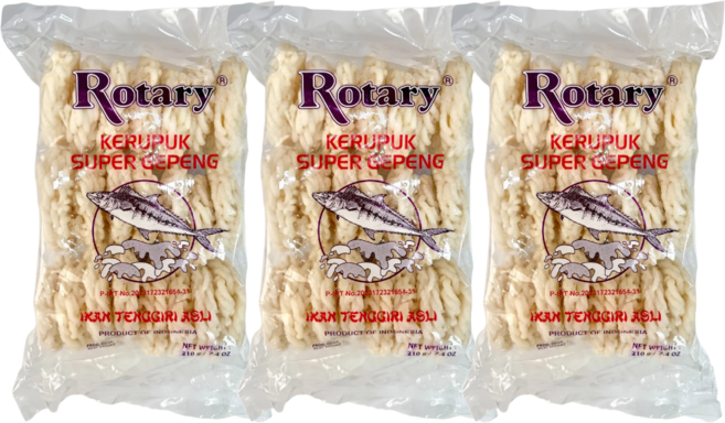 쿠루북슈퍼고랭 끄루뿍슈퍼고랭 인도네시아 kerupuk super goreng indonesia, 3개, 210g