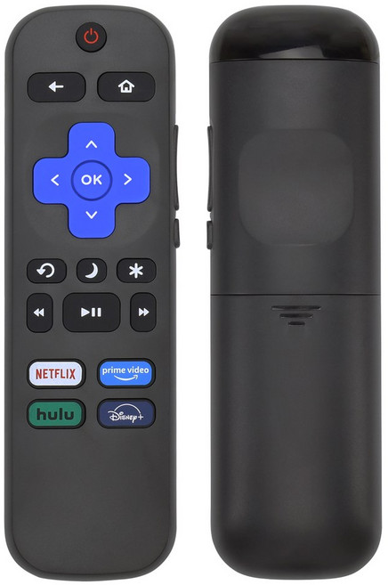 모든 Roku TV 전용 교체 리모컨 TCL RokuHisense RokuOnn Roku 시리즈 스마트 TV와 호환 가능, 1)Black