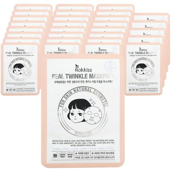 록키스 리얼 트윙클 마스크팩, 30개입, 1개