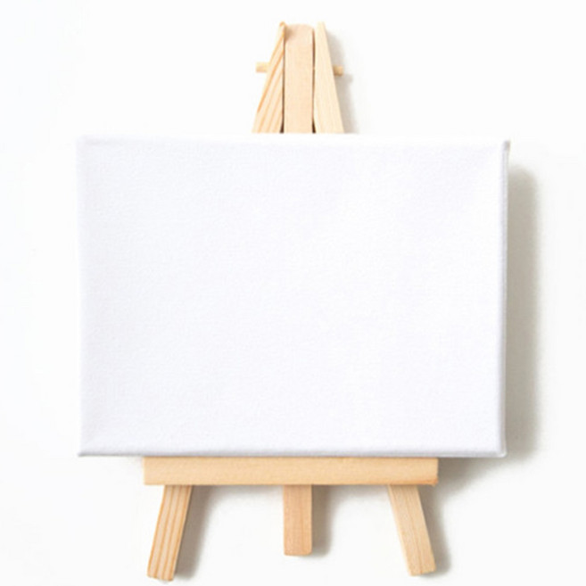 민화샵 미니이젤 캔버스 세트 미니이젤+캔버스액자 세트 나무삼각이젤 탁상용 나무이젤 원목이젤 캔버스천액자