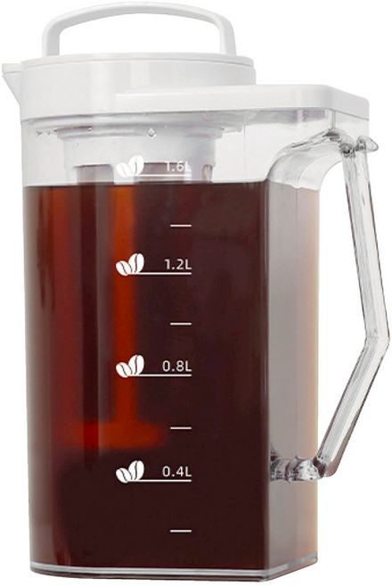 冷泡茶壺 冰箱冷水壺 冷萃咖啡壺 冷水瓶, 透明, 1個, 2.2L