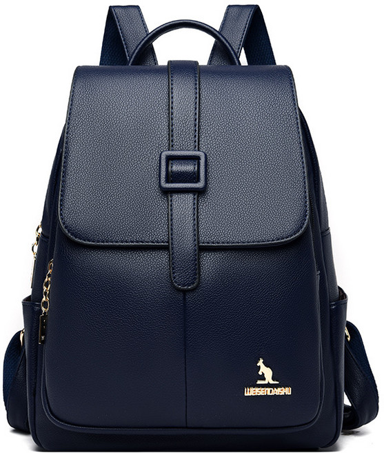 리치모리 가죽 버클 포인트 여성 백팩