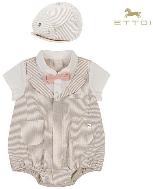 에뜨와 ETTOI 렉스바디수트&모자SET 07T027901.801/임신 출산 신생아 백일 돌선물 유아정장 07T027901-JS 103535