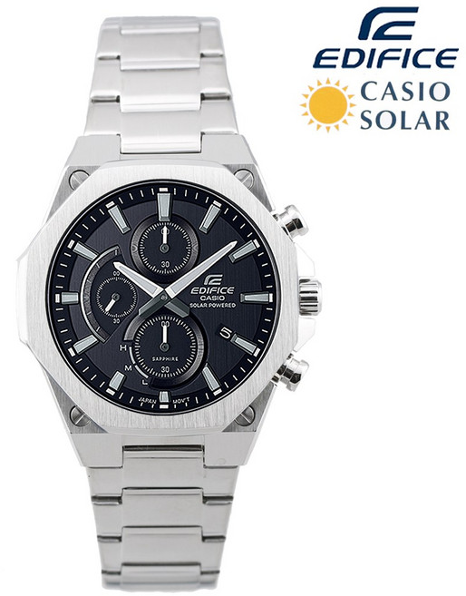 카시오 에디피스 슬림라인 태양광 충전 솔라 손목시계 EFS-S570D-1A