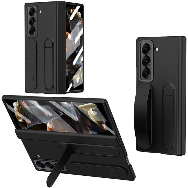 YINUO 갤럭시 Z 폴드3 4 5 6 7 힌지보호 그립 스탠드 케이스 호환