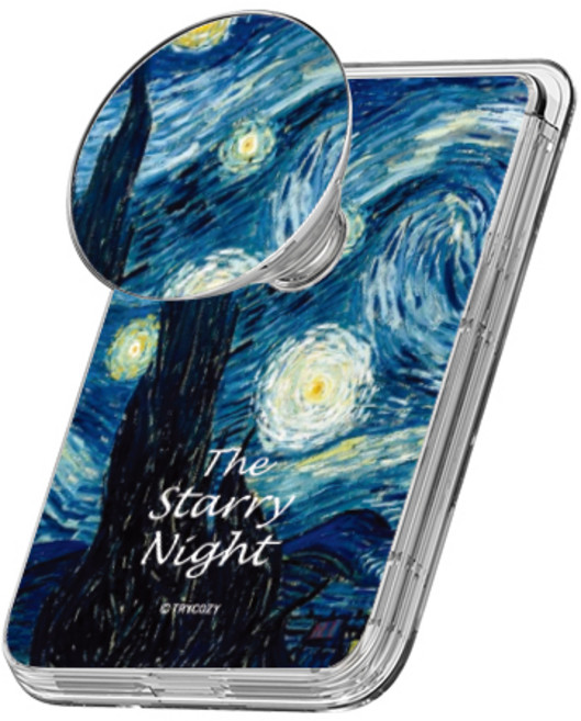 트라이코지 명화 글로시 그립 스마트톡 마그네틱 카드지갑 거치대(맥세이프 호환), 1개, 명화_010