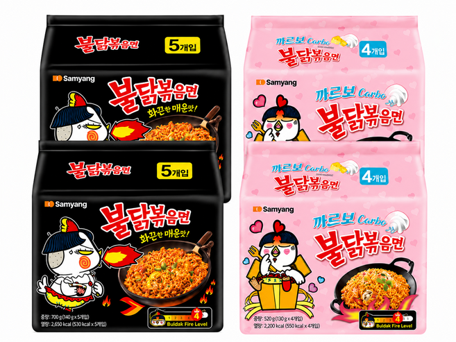 삼양 불닭볶음면 10p + 까르보불닭볶음면 8p, 18개
