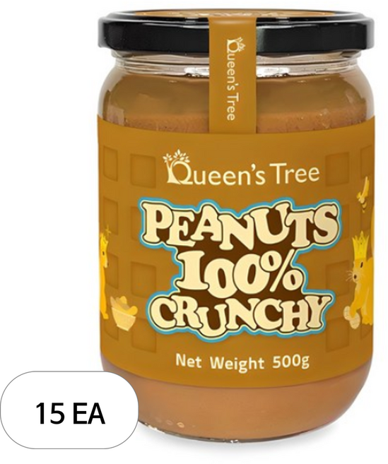 퀸즈트리 피넛버터 크런치, 500g, 15개