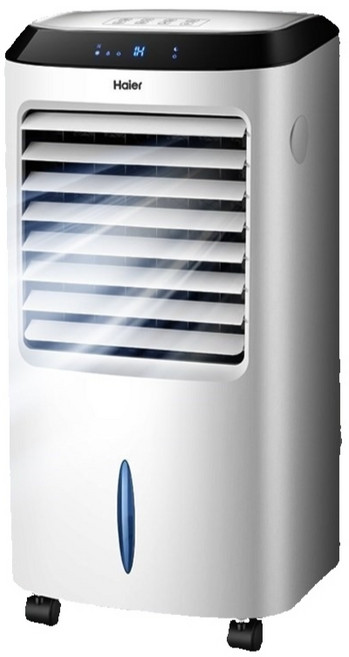 얼음 냉풍기 이동식 파워풀 에어컨 선풍기, 흰색 기계식 3L 소형