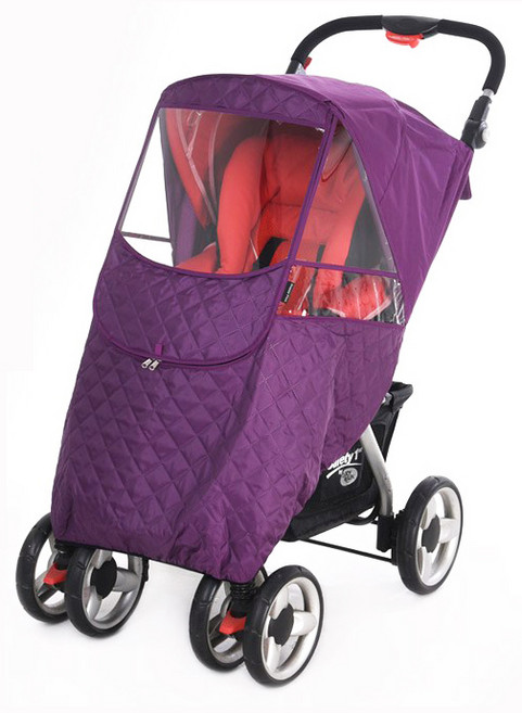 해피플러스 퍼펙트 절충형 유모차 방한커버, 퍼플, 1개
