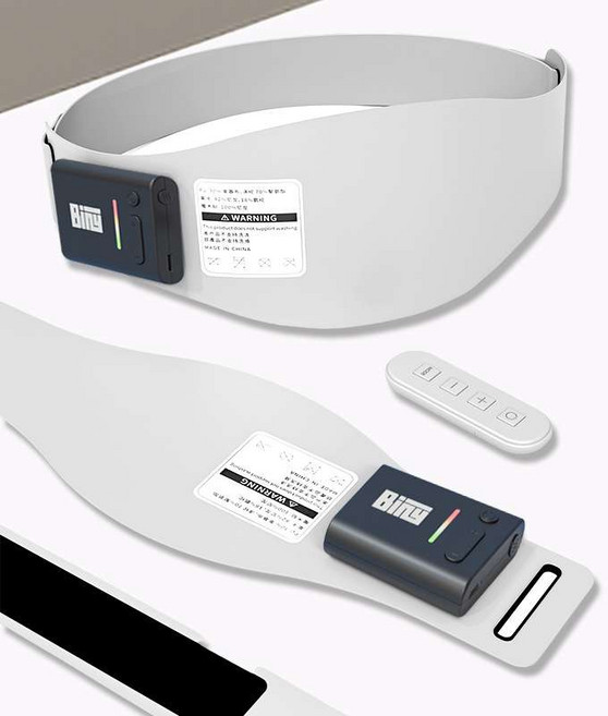 전자 슬림 마사지 보호 허리띠 운동 헬스 슬림 배 슬림 허리 미세 전류 다이어트 롤 복부 슬림 허리 마사지기, 흰색