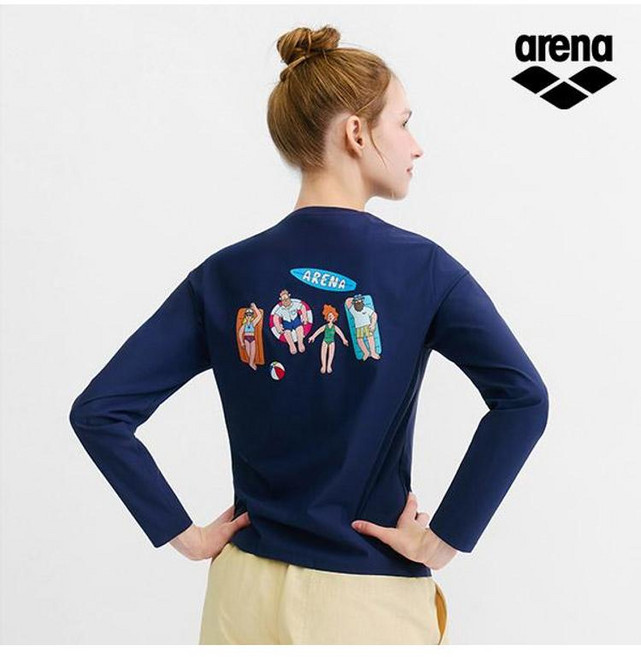 아레나 ARENA x 전황일 여성 래쉬가드 A6BL1QR91NVY, NVY/XL(100)