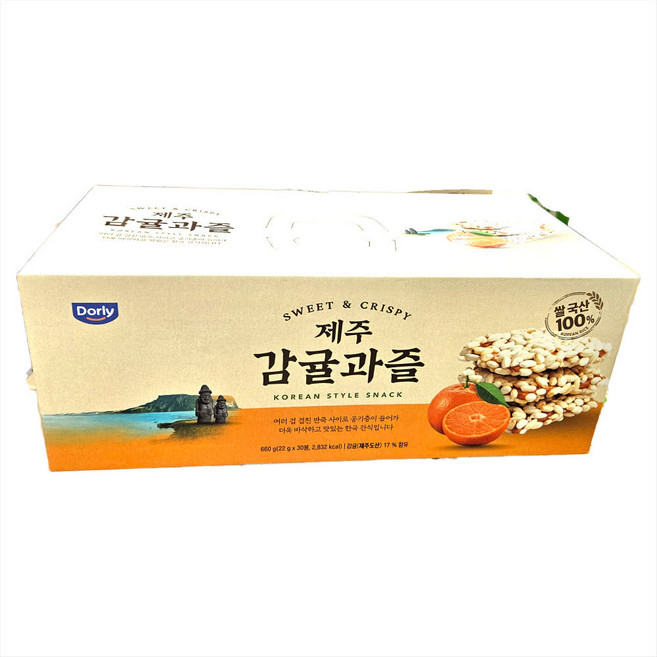 DORLY 제주 감귤 과즐 660G / 22G X 30 JEJU MANDARIN RICE SWEETS 2026/08/31