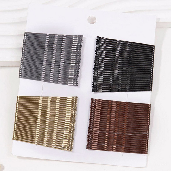 하이유니 다용도 베이직 심플 앞머리 옆머리 스틸 실핀 헤어핀 100P