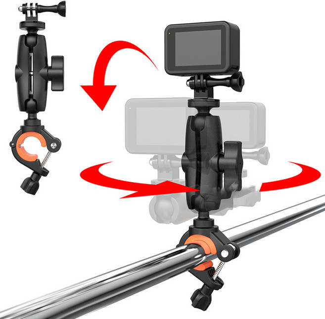 고프로 오즈모액션 6 5 4 3 바이크 핸들바 마운트 고급형 볼헤드 타입 자전거, 단품, 1개