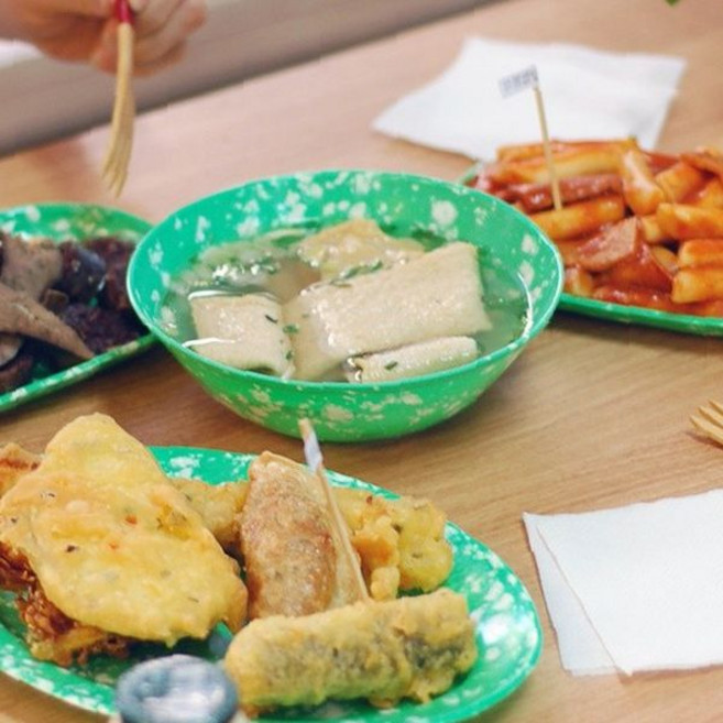 분식집그릇 옛날 떡볶이 접시 포장마차 빈티지 쑥색 식기, 라면기, 1개