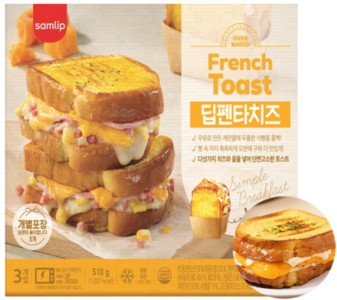 프렌치토스트(딥펜다치즈) 510G삼립, 510g, 1개